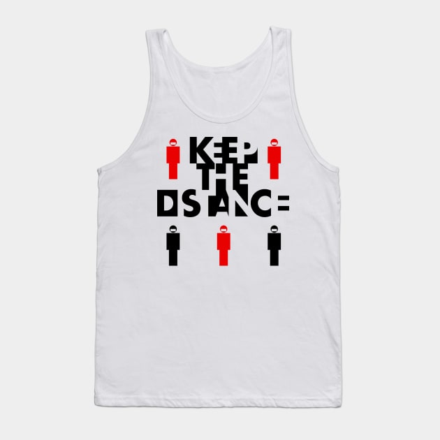 Keep the distance black Tank Top by burbuja